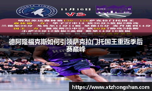 德阿隆福克斯如何引领萨克拉门托国王重返季后赛巅峰
