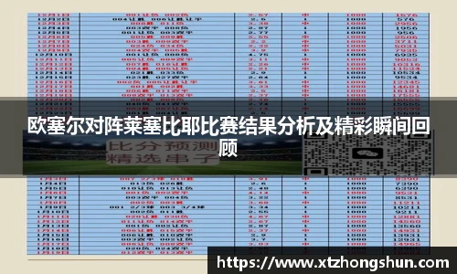 欧塞尔对阵莱塞比耶比赛结果分析及精彩瞬间回顾